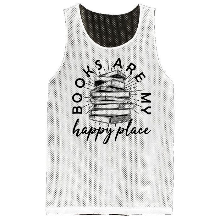 Vintage Books Are My Happy Place Mesh Reversible Basketball Jersey Tank