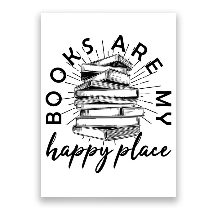 Vintage Books Are My Happy Place Poster