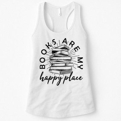 Vintage Books Are My Happy Place Womens Tank Top