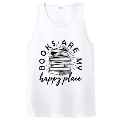 Vintage Books Are My Happy Place PosiCharge Competitor Tank