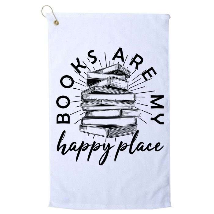 Vintage Books Are My Happy Place Golf Towel
