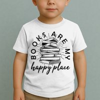 Vintage Books Are My Happy Place Toddler T-Shirt