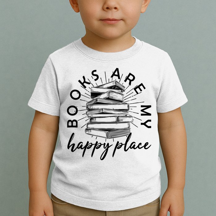 Vintage Books Are My Happy Place Toddler T-Shirt