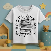 Vintage Books Are My Happy Place Toddler T-Shirt