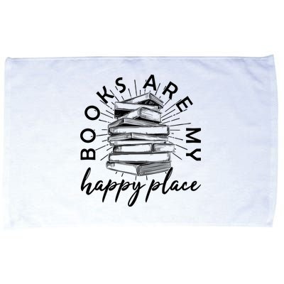Vintage Books Are My Happy Place Microfiber Hand Towel