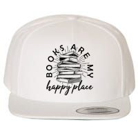 Vintage Books Are My Happy Place Wool Snapback Cap