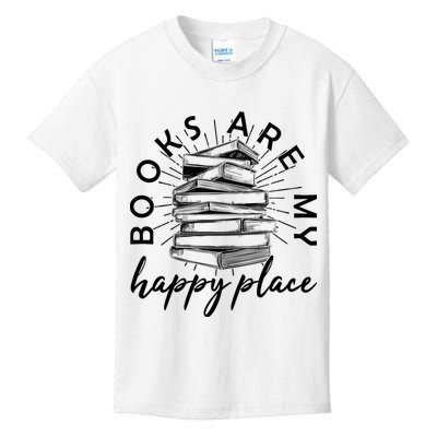 Vintage Books Are My Happy Place Kids T-Shirt