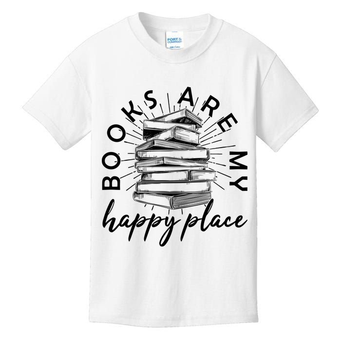 Vintage Books Are My Happy Place Kids T-Shirt