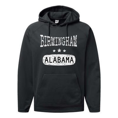 Vintage Birmingham Alabama Performance Fleece Hoodie