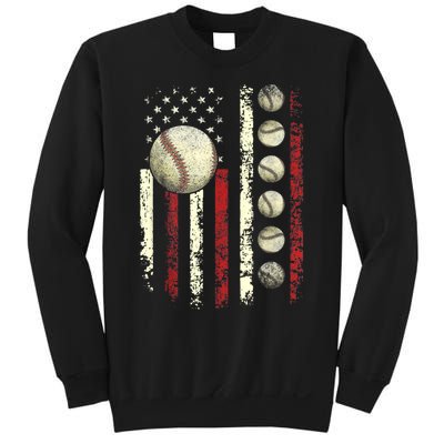 Vintage Baseball American Flag Sweatshirt