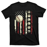 Vintage Baseball American Flag T-Shirt