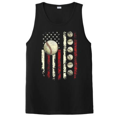 Vintage Baseball American Flag PosiCharge Competitor Tank