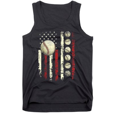 Vintage Baseball American Flag Tank Top