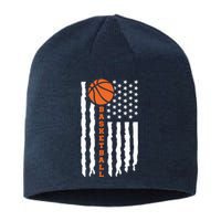 Vintage Basketball American Flag Sustainable Beanie