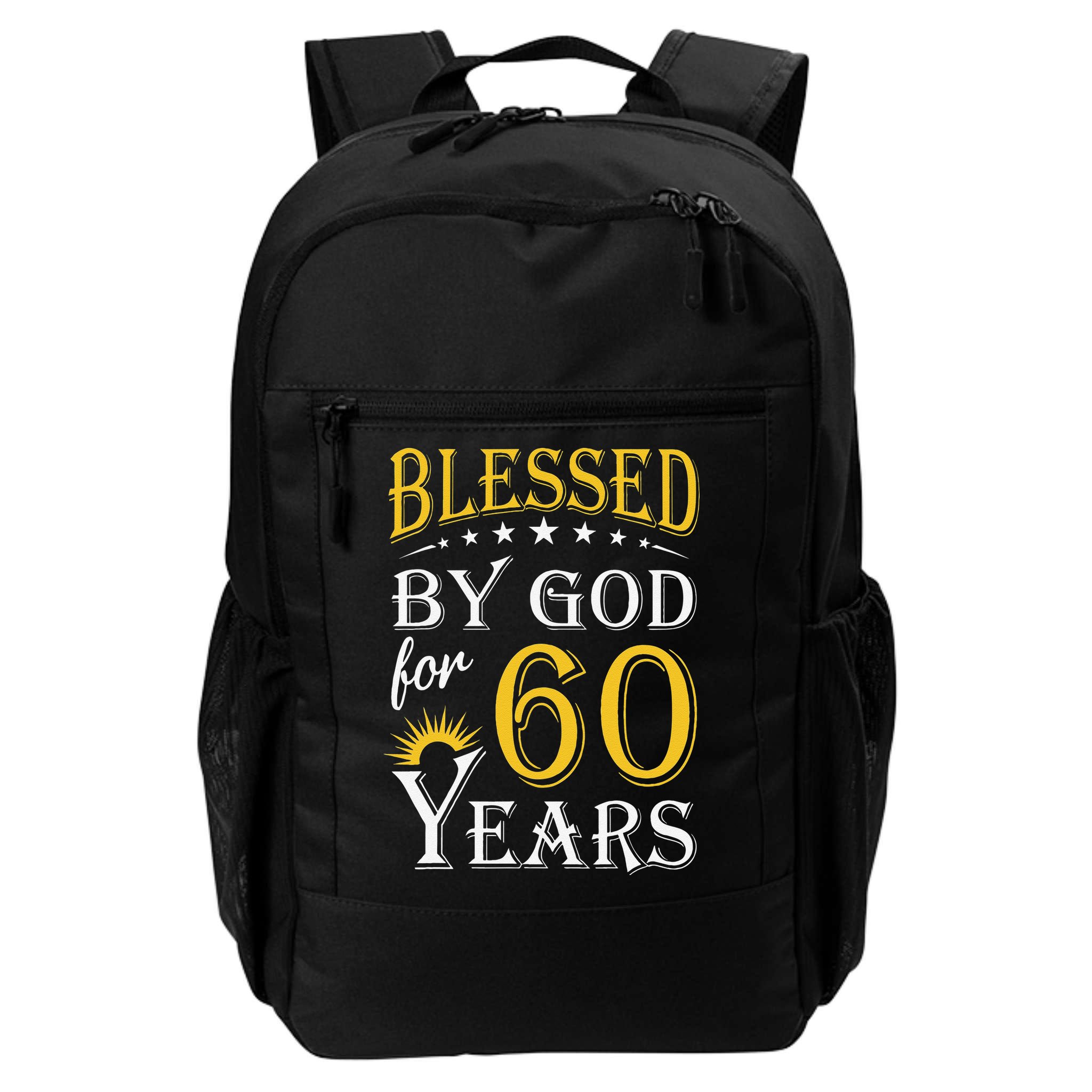 Vintage Blessed By God For 60 Years Happy 60th Birthday Backpack