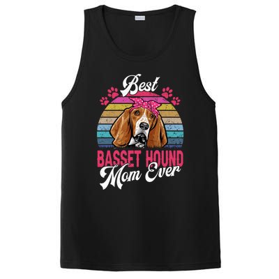 Vintage Best Basset Hound Mom Ever Great Gift PosiCharge Competitor Tank