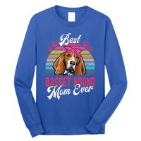 Vintage Best Basset Hound Mom Ever Great Gift Long Sleeve Shirt