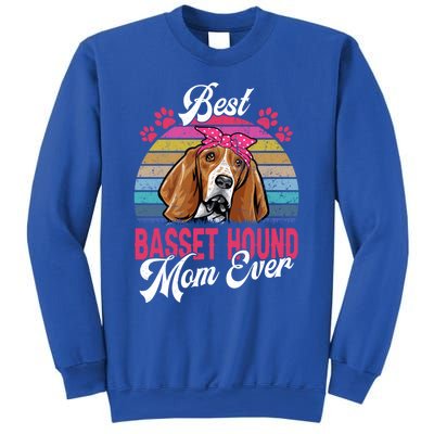 Vintage Best Basset Hound Mom Ever Great Gift Sweatshirt