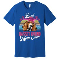 Vintage Best Basset Hound Mom Ever Great Gift Premium T-Shirt