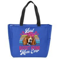 Vintage Best Basset Hound Mom Ever Great Gift Zip Tote Bag