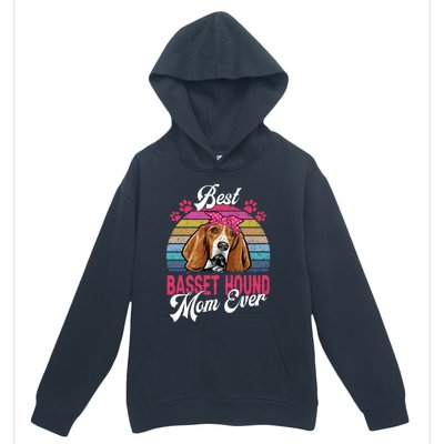 Vintage Best Basset Hound Mom Ever Great Gift Urban Pullover Hoodie