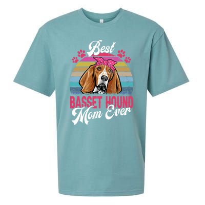 Vintage Best Basset Hound Mom Ever Great Gift Sueded Cloud Jersey T-Shirt