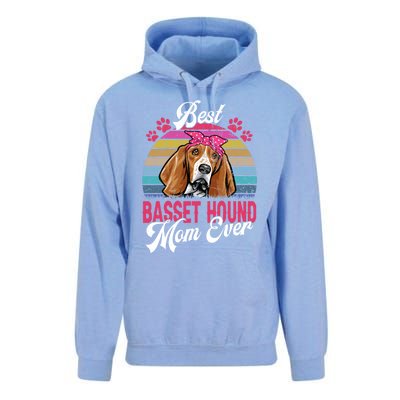 Vintage Best Basset Hound Mom Ever Great Gift Unisex Surf Hoodie