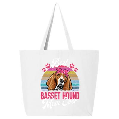 Vintage Best Basset Hound Mom Ever Great Gift 25L Jumbo Tote