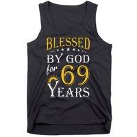 Vintage Blessed By God For 69 Years Happy 69th Birthday Tank Top