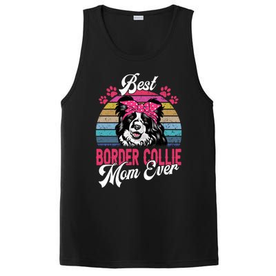 Vintage Best Border Collie Mom Ever Gift PosiCharge Competitor Tank