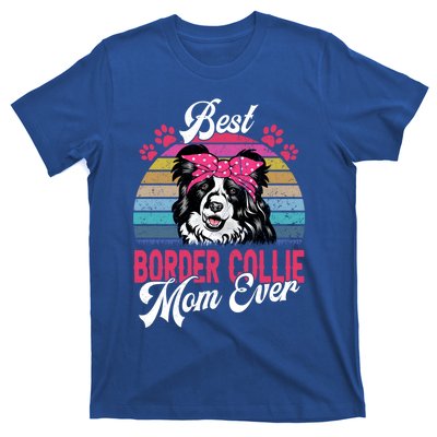 Vintage Best Border Collie Mom Ever Gift T-Shirt