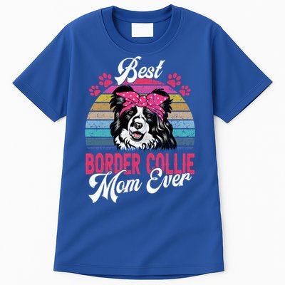 Vintage Best Border Collie Mom Ever Gift Tall T-Shirt