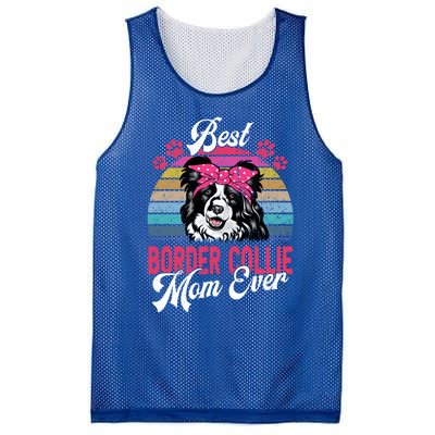 Vintage Best Border Collie Mom Ever Gift Mesh Reversible Basketball Jersey Tank