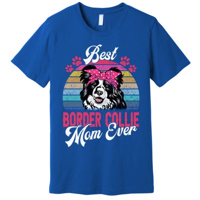 Vintage Best Border Collie Mom Ever Gift Premium T-Shirt