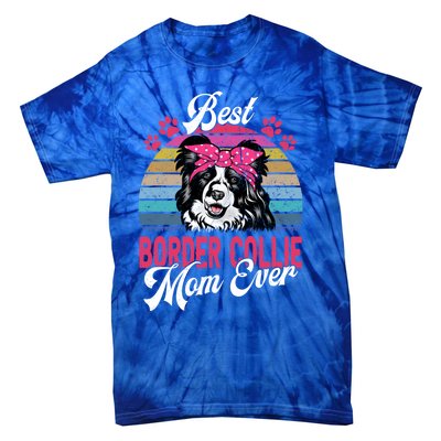 Vintage Best Border Collie Mom Ever Gift Tie-Dye T-Shirt