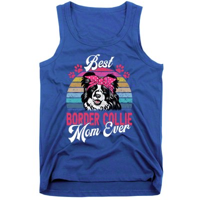 Vintage Best Border Collie Mom Ever Gift Tank Top