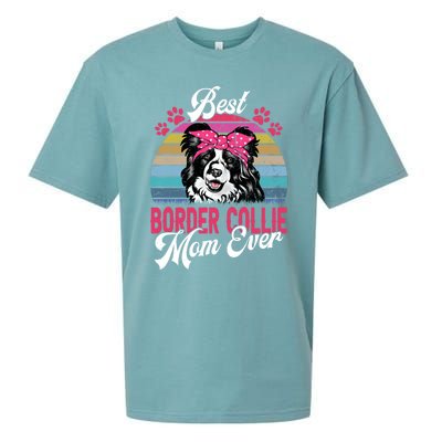 Vintage Best Border Collie Mom Ever Gift Sueded Cloud Jersey T-Shirt