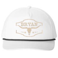 Vintage Bryan Bullskull Western Deserts Bryan Personalized Snapback Five-Panel Rope Hat