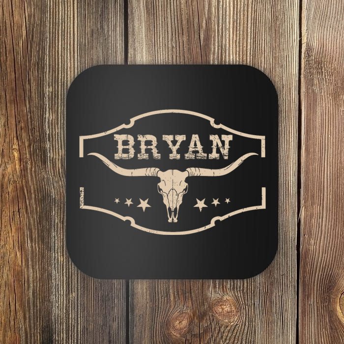 Vintage Bryan Bullskull Western Deserts Bryan Personalized Coaster