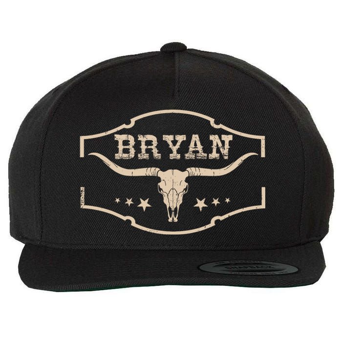 Vintage Bryan Bullskull Western Deserts Bryan Personalized Wool Snapback Cap