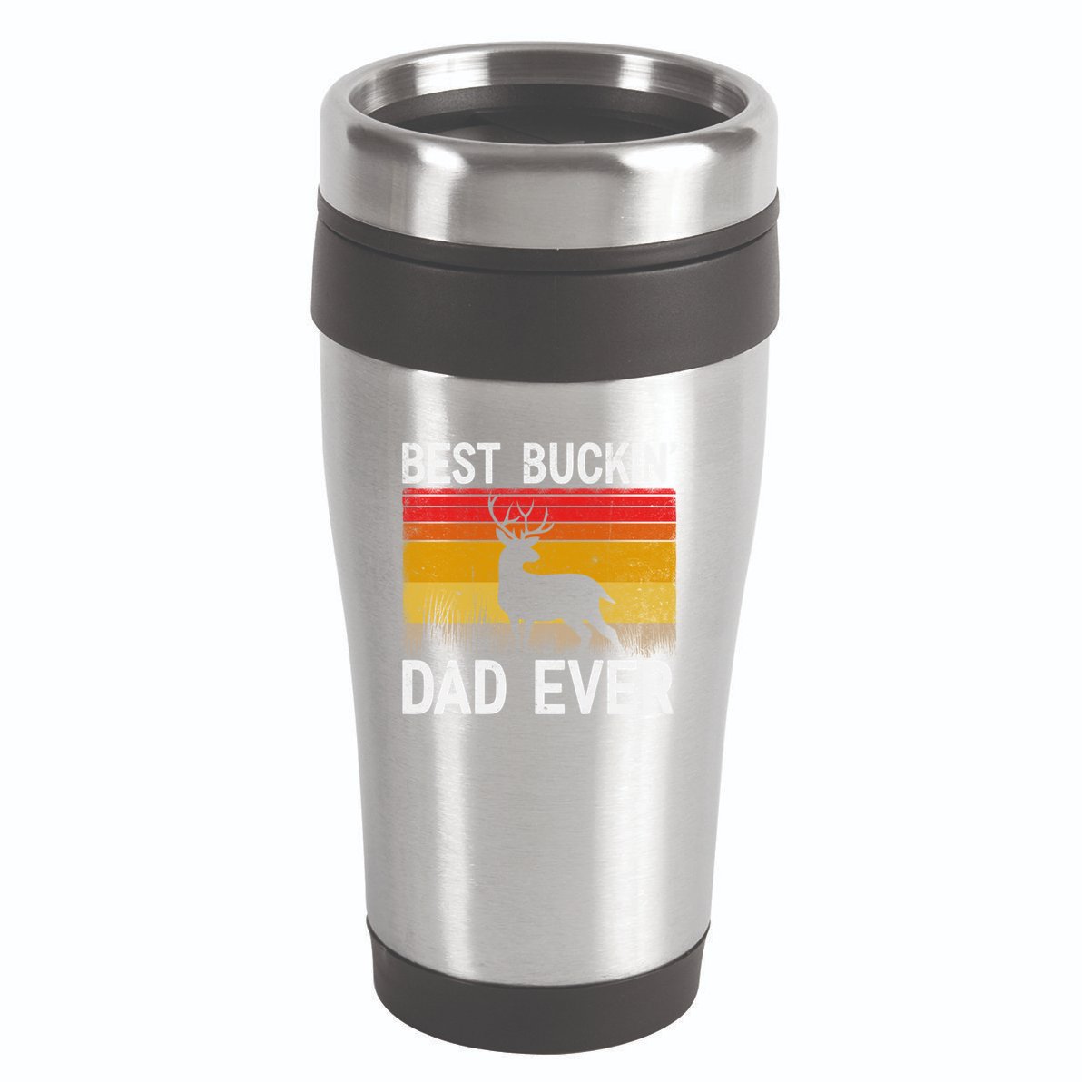 Vintage Best Buckin Dad Ever Deer Hunting Fathers Day Meaningful Gift 16oz Travel Tumbler