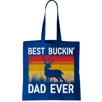 Vintage Best Buckin Dad Ever Deer Hunting Fathers Day Meaningful Gift Tote Bag