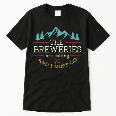 Vintage Beer Breweries Are Calling And I Must Go Craft Beer Tall T-Shirt