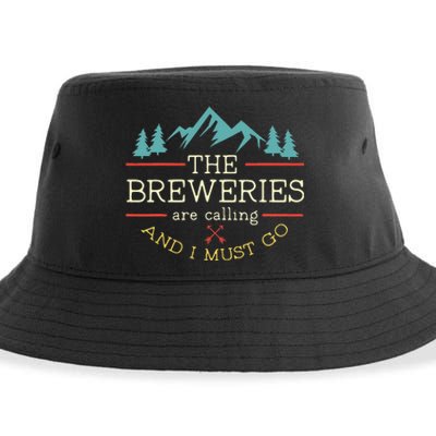 Vintage Beer Breweries Are Calling And I Must Go Craft Beer Sustainable Bucket Hat