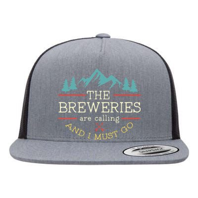 Vintage Beer Breweries Are Calling And I Must Go Craft Beer Flat Bill Trucker Hat