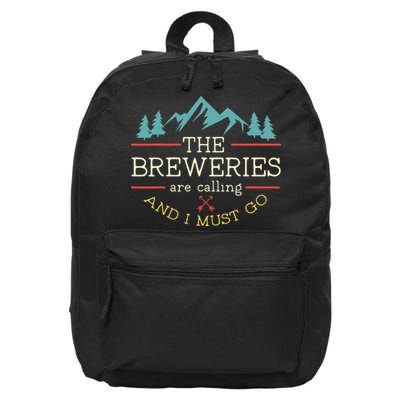 Vintage Beer Breweries Are Calling And I Must Go Craft Beer 16 in Basic Backpack