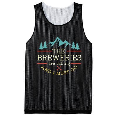 Vintage Beer Breweries Are Calling And I Must Go Craft Beer Mesh Reversible Basketball Jersey Tank