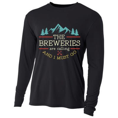 Vintage Beer Breweries Are Calling And I Must Go Craft Beer Cooling Performance Long Sleeve Crew