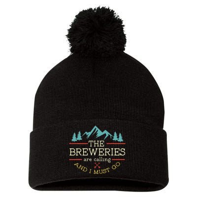 Vintage Beer Breweries Are Calling And I Must Go Craft Beer Pom Pom 12in Knit Beanie