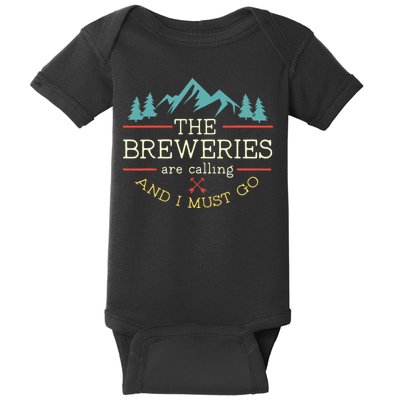 Vintage Beer Breweries Are Calling And I Must Go Craft Beer Baby Bodysuit